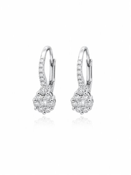 Pendientes Mirco Visconti Mujer in Oro blanco Diamante 0.36 Ct AB706 - AB706